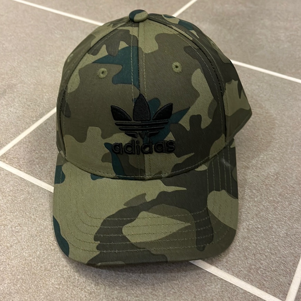 Adidas Trefoil Camo Camouflage Strap Back Cap Hat New Mens One Size